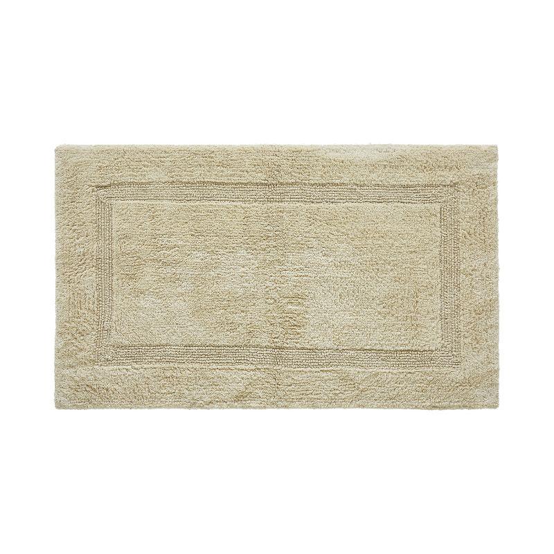 Better Trends Lux 100% Cotton Tufted Solid Reversible Bath Rug 24" x 40" Rectangle - Sand