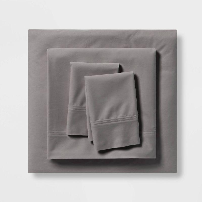 Gray Queen Cotton 400 Thread Count Sheet Set