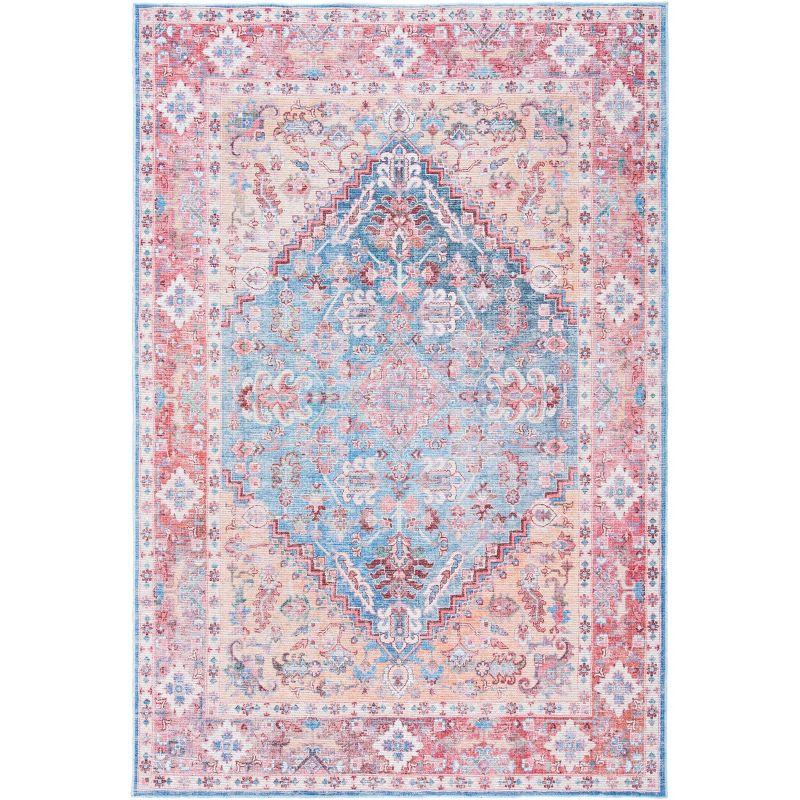 Mistana™ Chartier Oriental Blue/Rust Area Rug