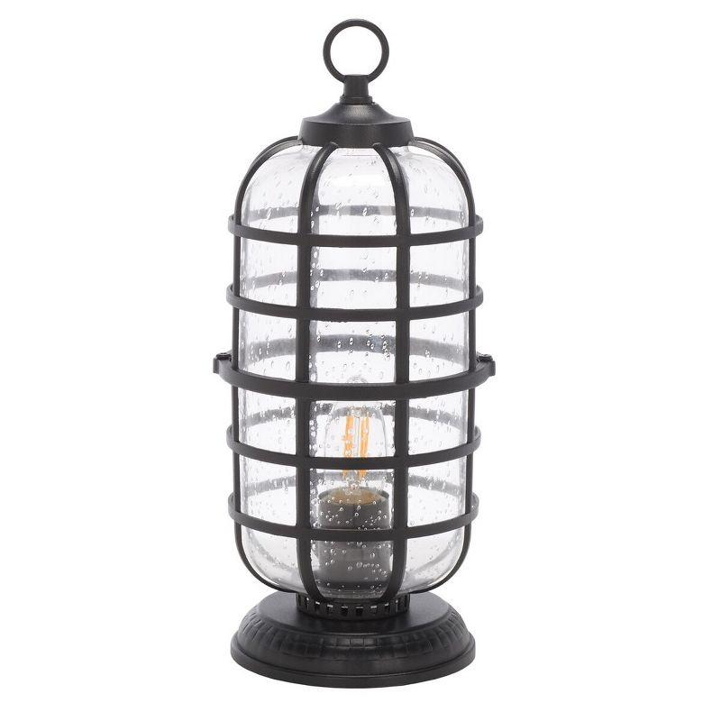 Edison 17'' Black Metallic Outdoor Table Lamp