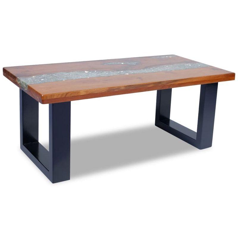 vidaXL Coffee Table Teak Resin 39.4Inchx19.7Inch