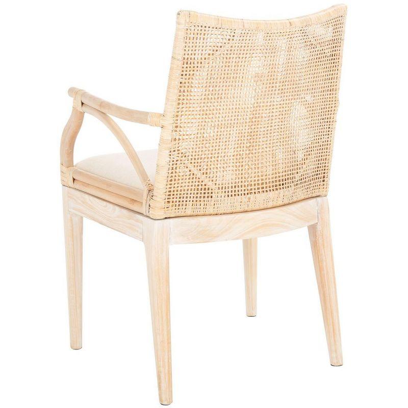 Gianni Arm Chair - SEA4011 - Natural/White Washed - Safavieh