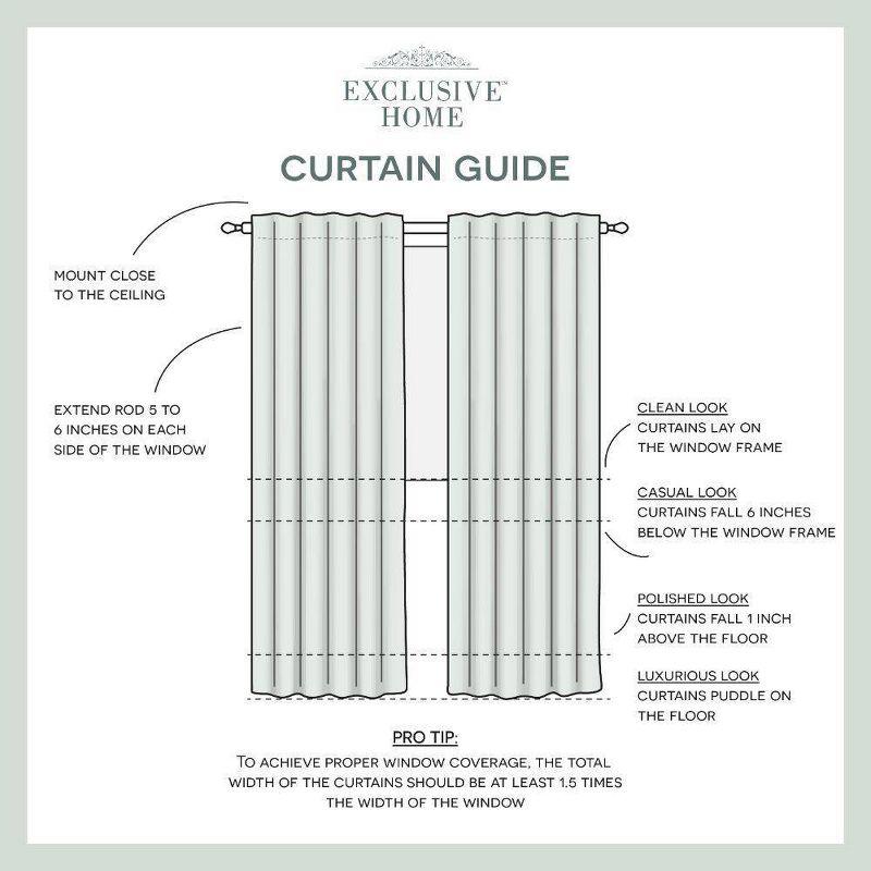 Nicole Miller Nicole Miller Faux Linen Slub Textured Hidden Tab/Rod Pocket Top Light Filtering Curtain Panel Pair (Set of 2)