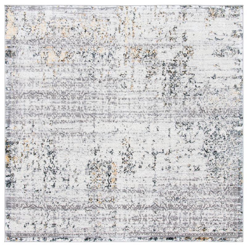Amelia ALA239 Power Loomed Area Rug - Grey/Ivory - 6'7"x6'7" - Safavieh.