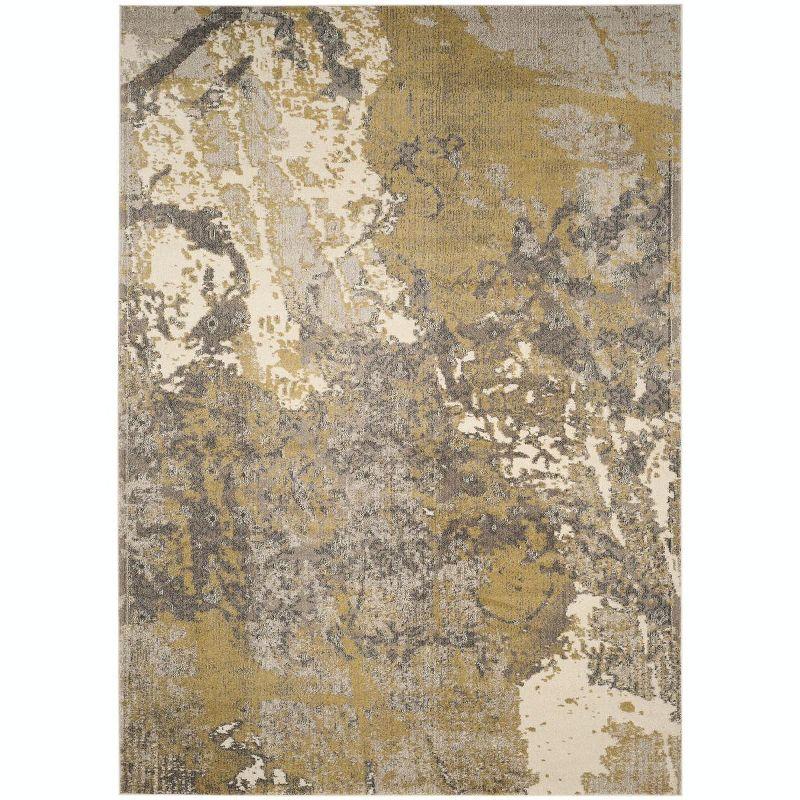 Gray Reversible Synthetic Rectangular Area Rug, 8' x 11'