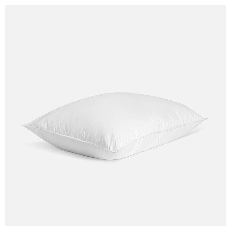 White Cotton Sateen Toddler Pillow with Goose Down Fill