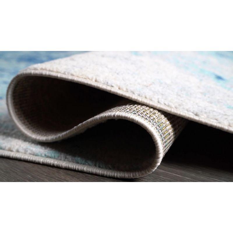 JONATHAN Y Dune Modern Abstract Cream/Blue 2 ft. x 8 ft. Runner Rug