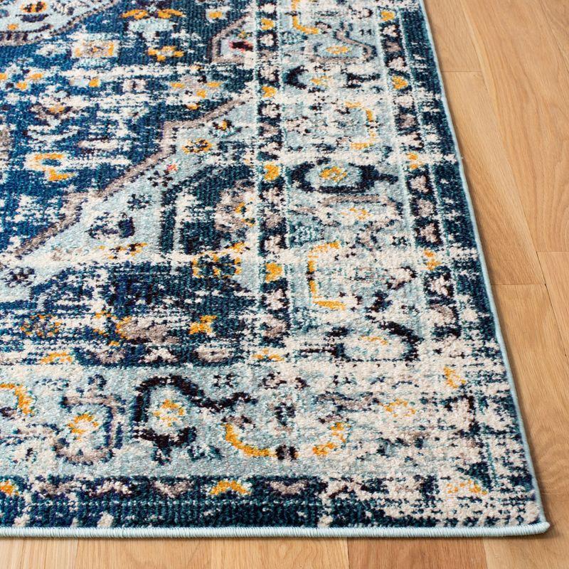 Madison MAD468 Power Loomed Indoor Area Rug - Dark Blue/Light Blue - 4'x6' - Safavieh