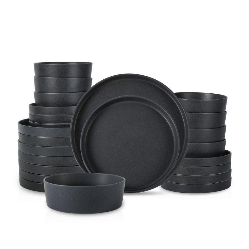 Stone By Mercer Project MODAN 24 Piece Stoneware Dinnerware Set - Service for 8