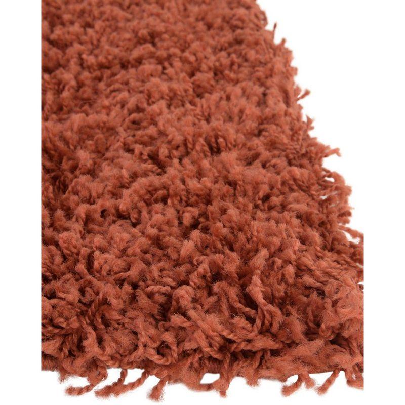 Unique Loom 8' 0 x 11' 0 Rectangle Solid Shag Terracotta Area Rug
