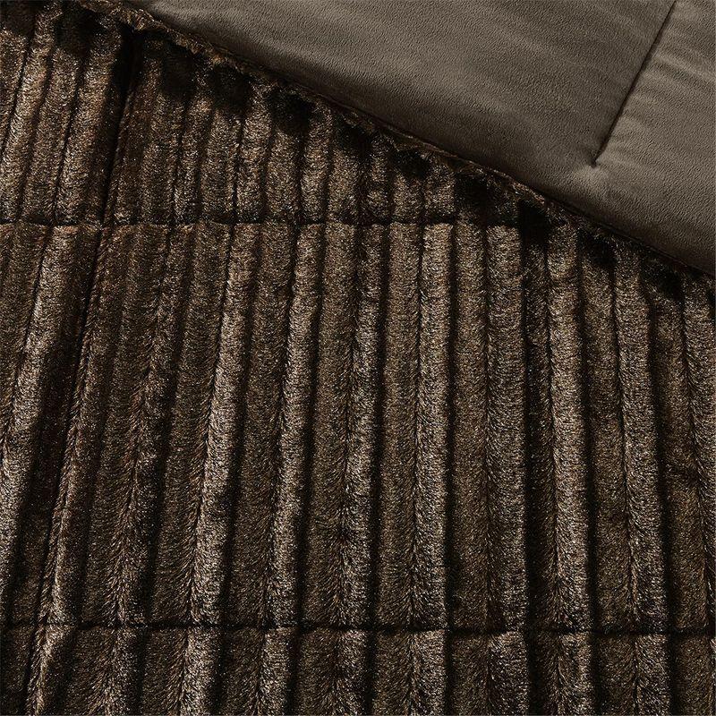 Madison Park Faux Fur 3 Piece Comforter Set