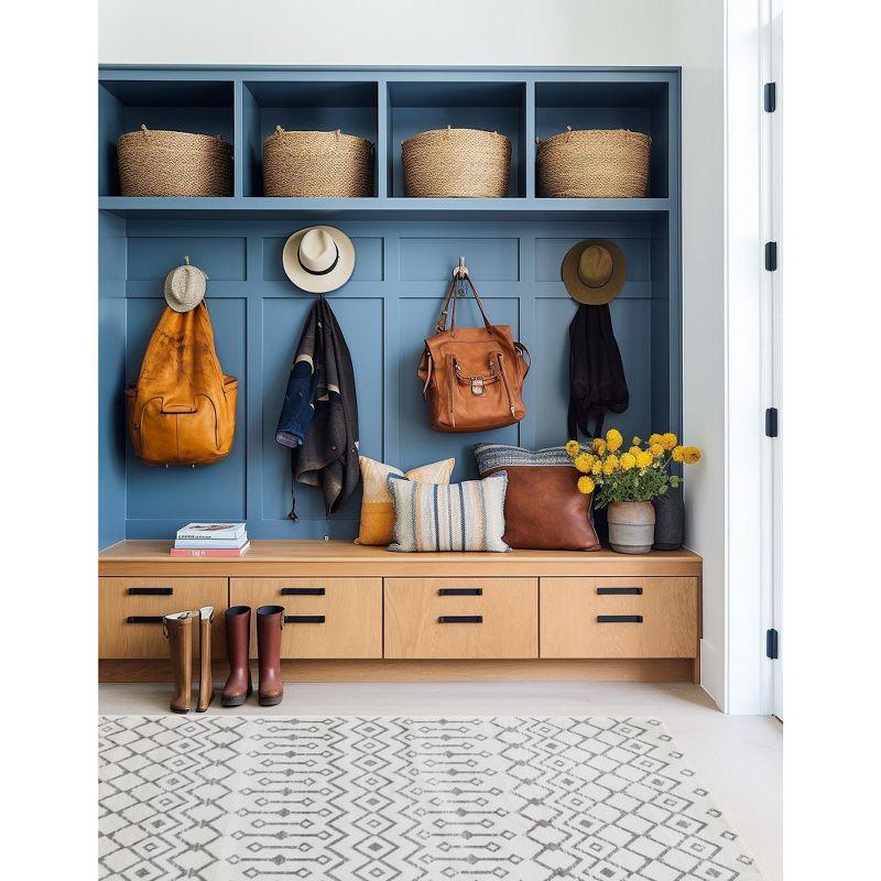 Unique Loom 7' 0 x 10' 0 Rectangle Moroccan Trellis Ivory Area Rug