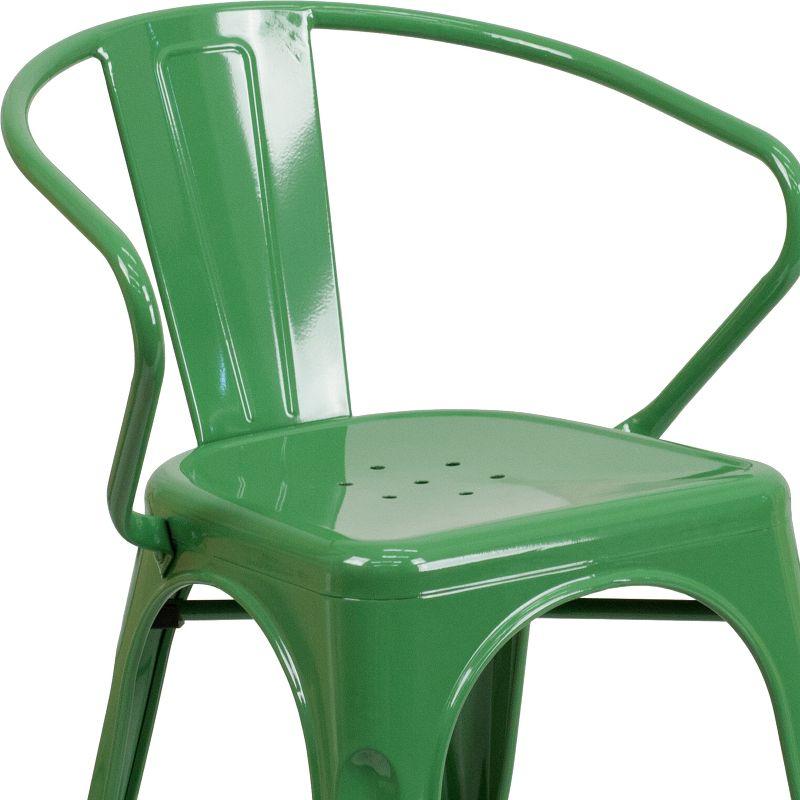 Flash Furniture Hucheson Metal Indoor-Outdoor Chair with Arms