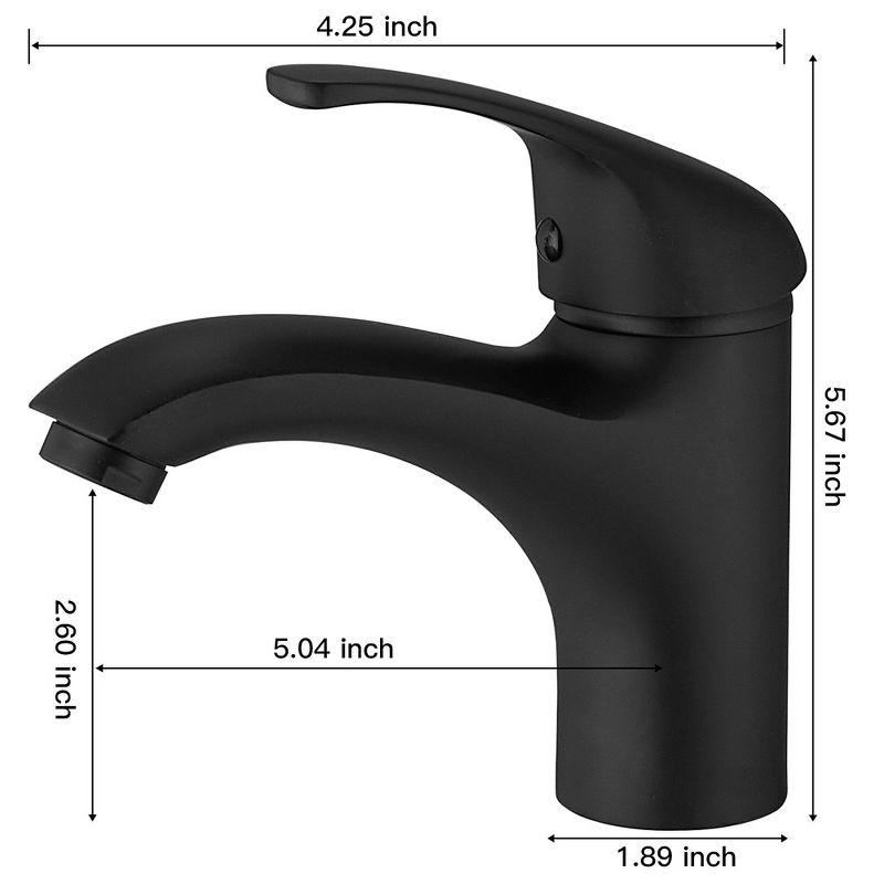 Matte Black Stainless Steel Single-Handle Bathroom Faucet