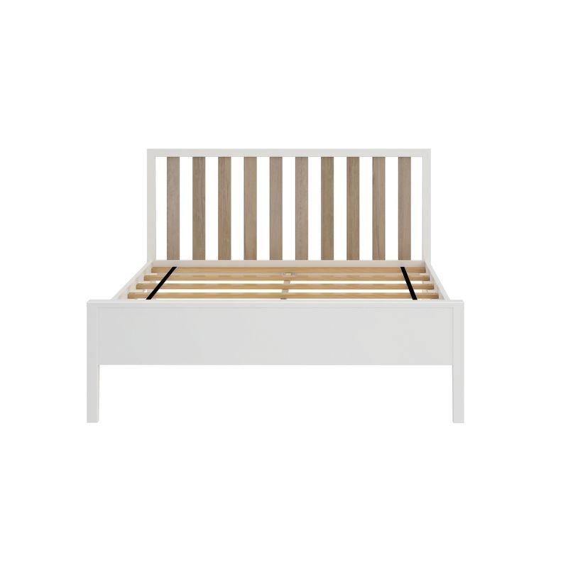 Max & Lily Scandinavian Full-Size Bed with Slatted Headboard