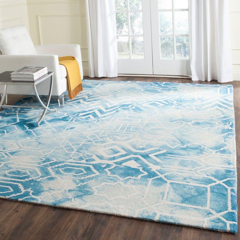 Dip Dye DDY678 Hand Tufted Area Rug - Blue/Ivory - 8'x10' - Safavieh.