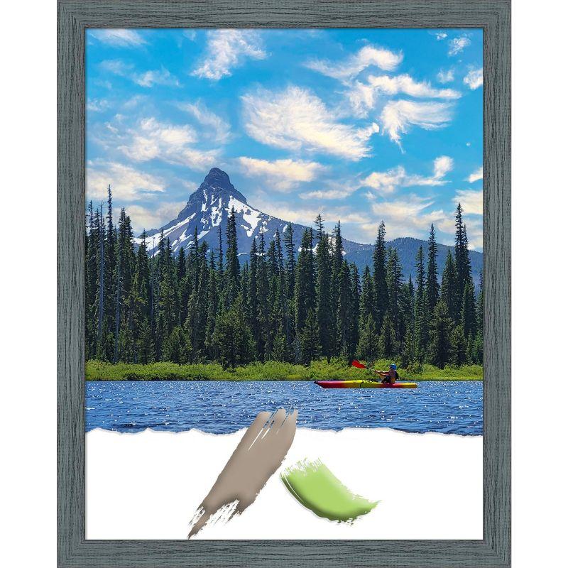 Dixie Blue Grey Rustic Narrow Wood 11x14 Picture Frame