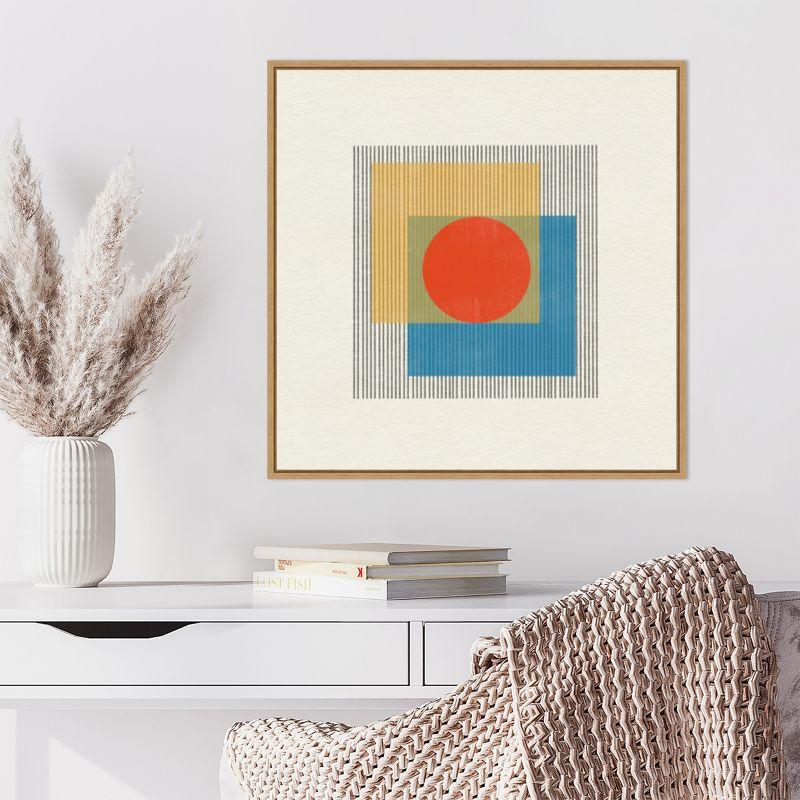 Amanti Art Midcentury Modern Object No 3 by The MIUUS STUDIO Canvas Wall Art Print Framed 22 x 22-in.