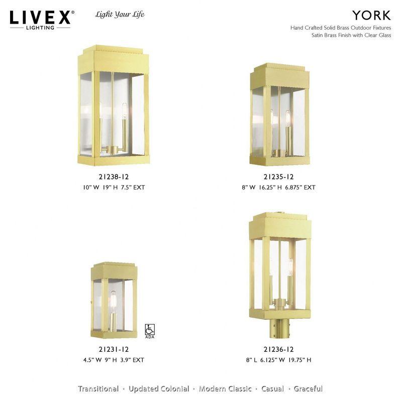 Livex Lighting York 1 - Light Wall Light in  Satin Brass