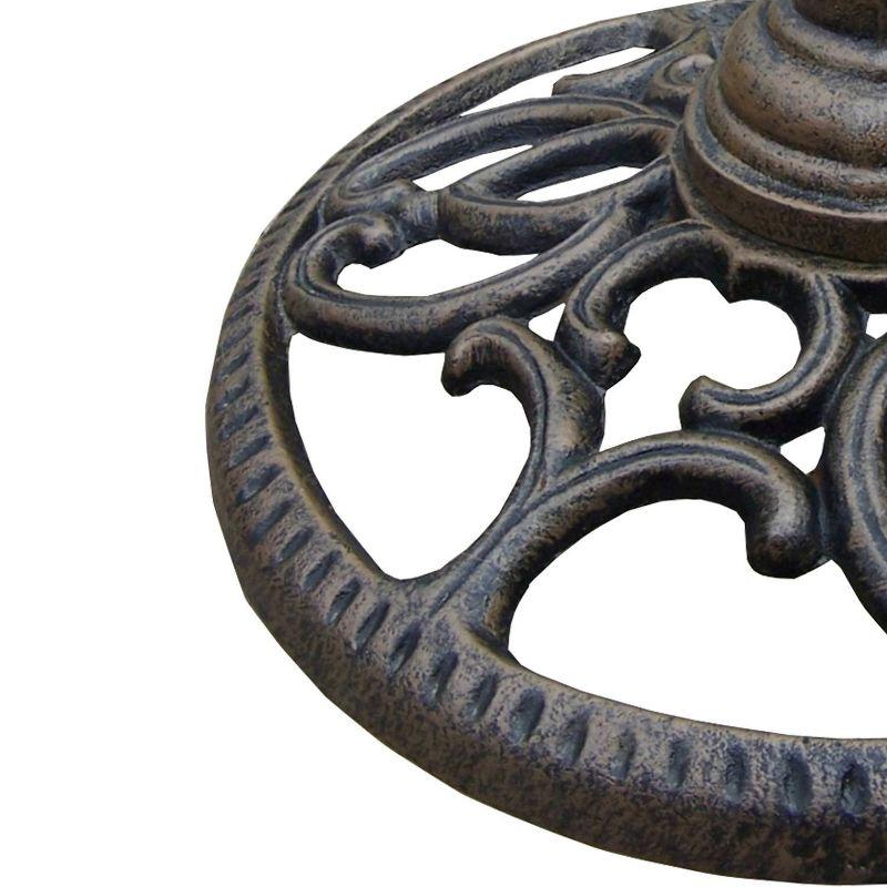 23lb Round Umbrella Stand Bronze - Oakland Living: For Market & Half Canopy, Steel Hardware