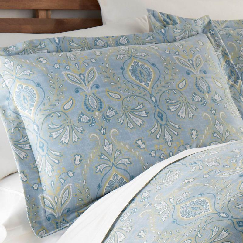 Southshore Fine Living Paisley Grace Oversized 2-Piece Comforter Set with sham Blue Twin / Twin XL