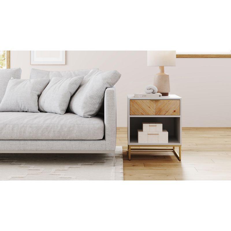 19'' W Metal Nightstand