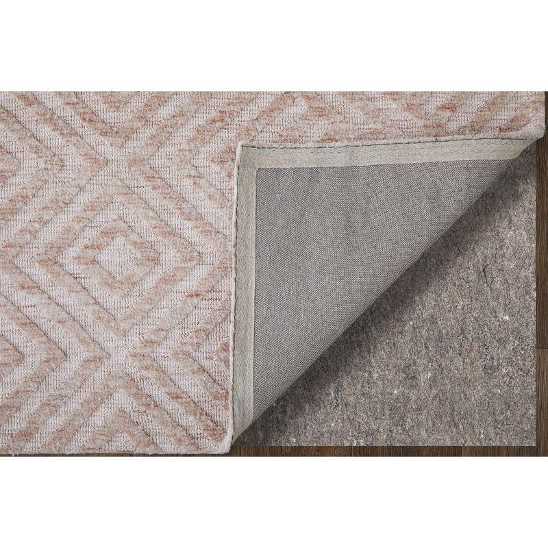 Ivory Cotton-Synthetic 8' x 10' Easy Care Rectangular Rug