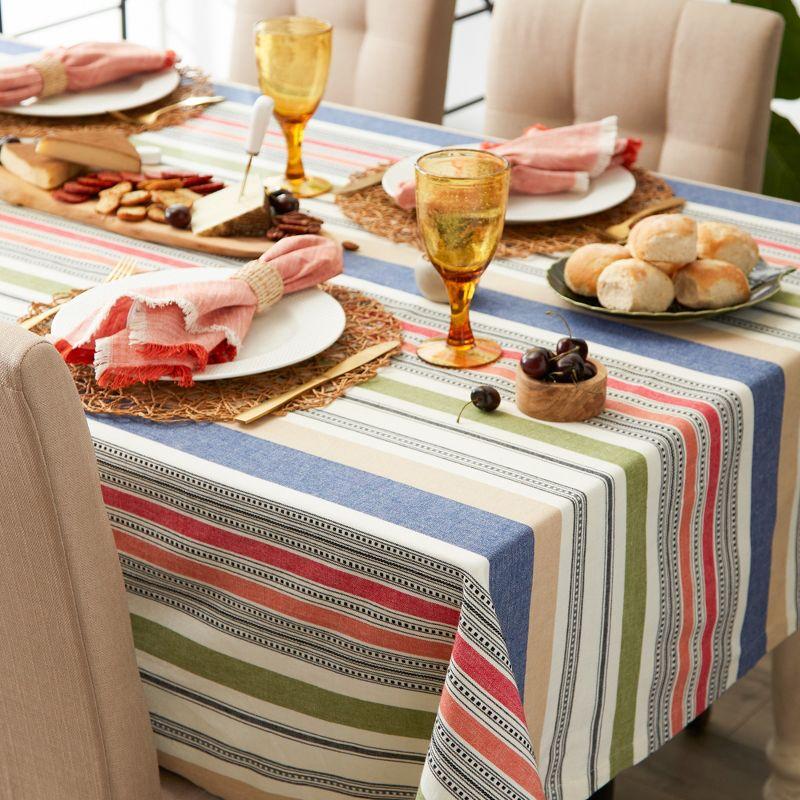 Design Imports  Stripe Tablecloth, Warm Stripe, 60X104"