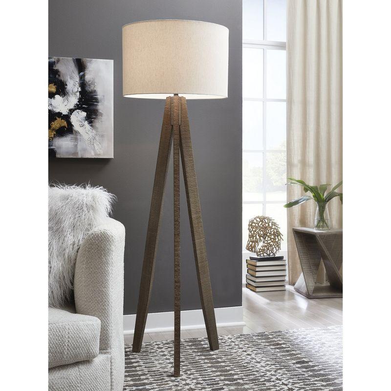 Signature Design by Ashley Casual Dallson Floor Lamp  Gray/Brown