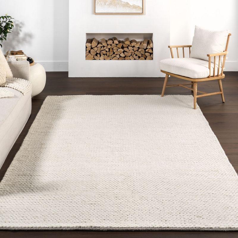 Nuloom Penelope Braided Wool Indoor Area Rug - Off White