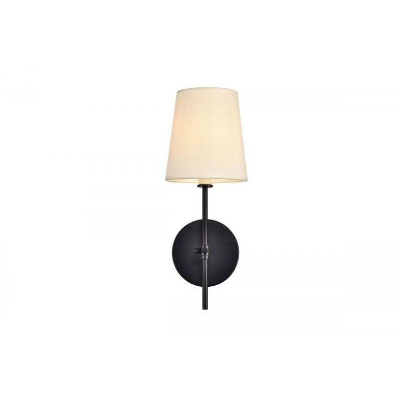 Elegant Lighting Mel Collection Wall Sconce D5.5 H15 Lt:1 Black Finish