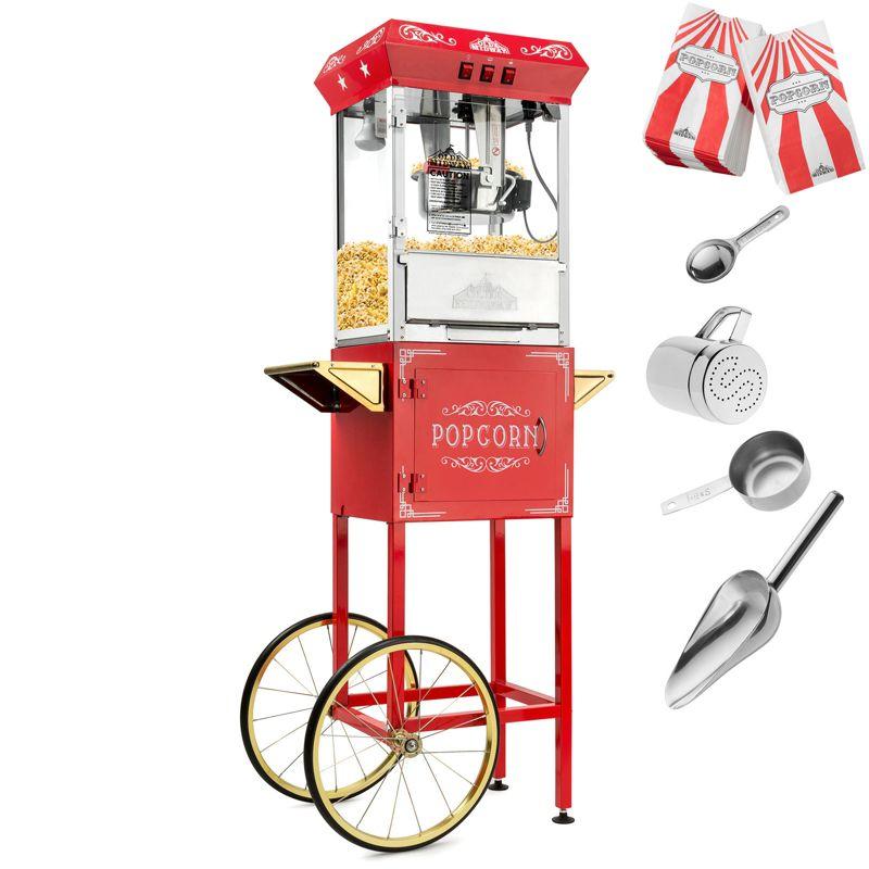 Olde Midway Vintage Popcorn Machine and Cart