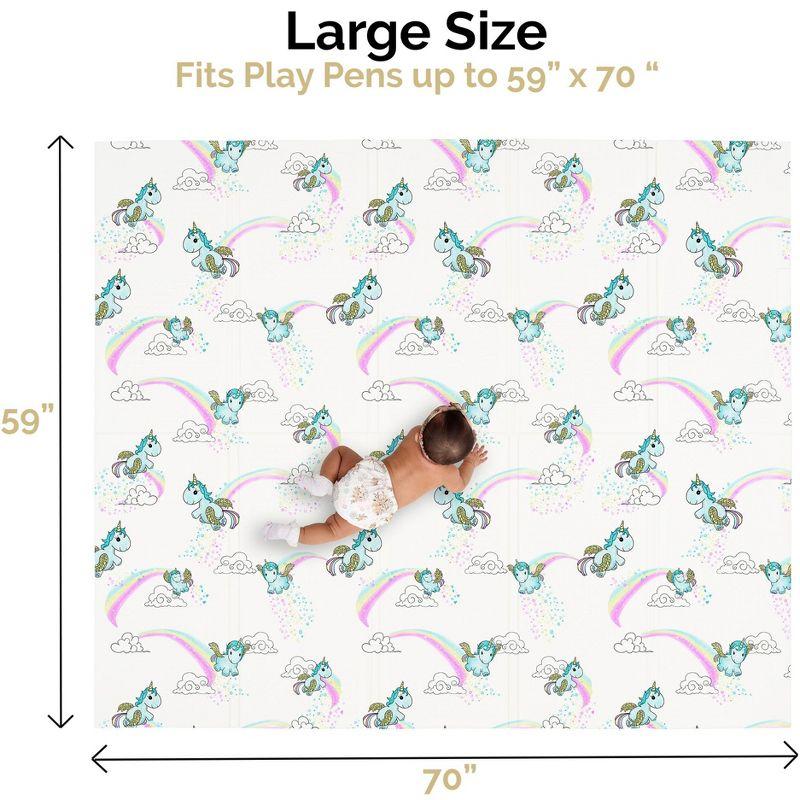 Fairy Unicorn Large Foldable Waterproof Foam Play Mat