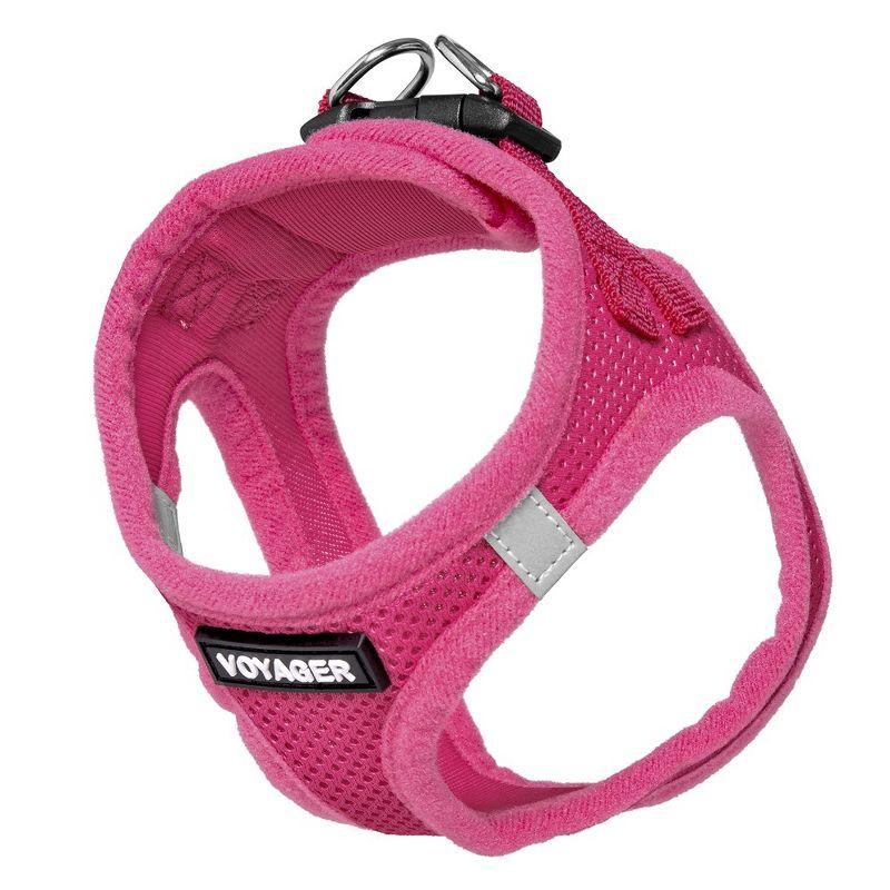 Voyager Step-In Air Dog Harness for Small and Medium Dogs, Breathable Mesh, Fuchsia (Matching Trim), S