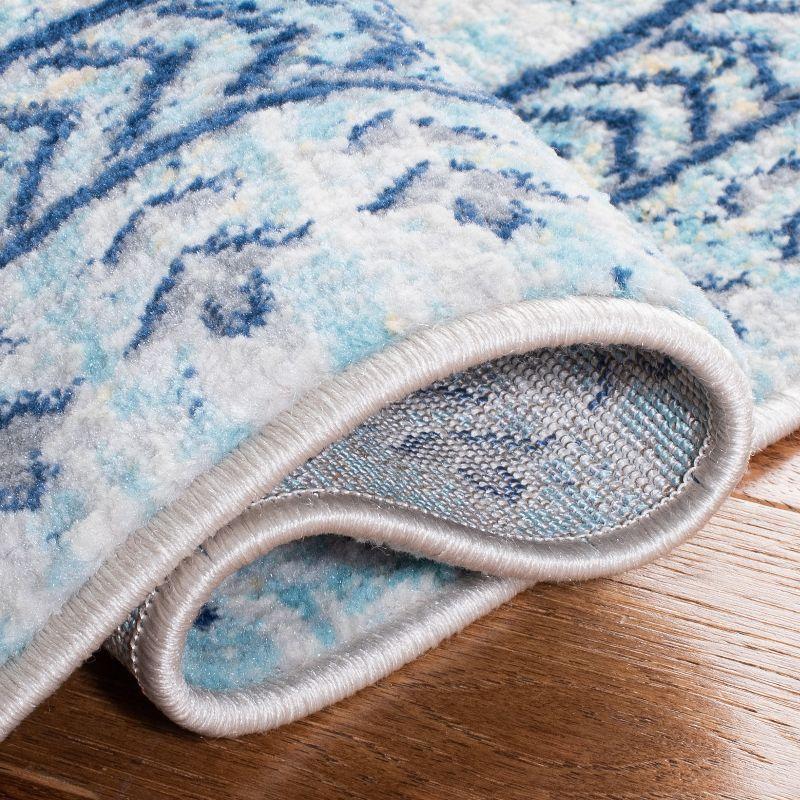 Brentwood BNT899 Power Loomed Indoor Area Rug - Ivory/Aqua - 8'x10' - Safavieh