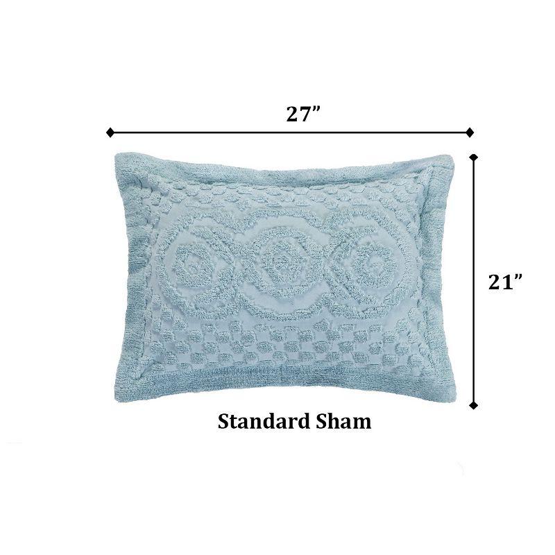 Better Trends Heirloom 100% Cotton Sham Machine Washable Pillow Cover with Medallion Pattern