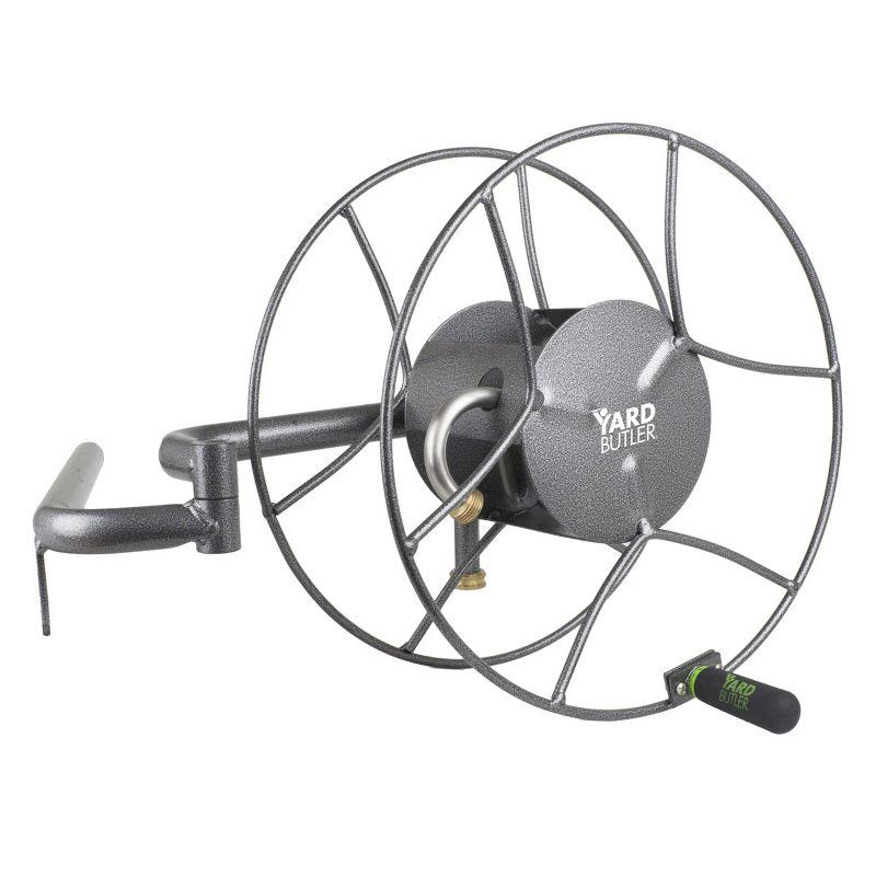 Yard Butler Garden Steel Wall Mounted Swivel Hose Reel