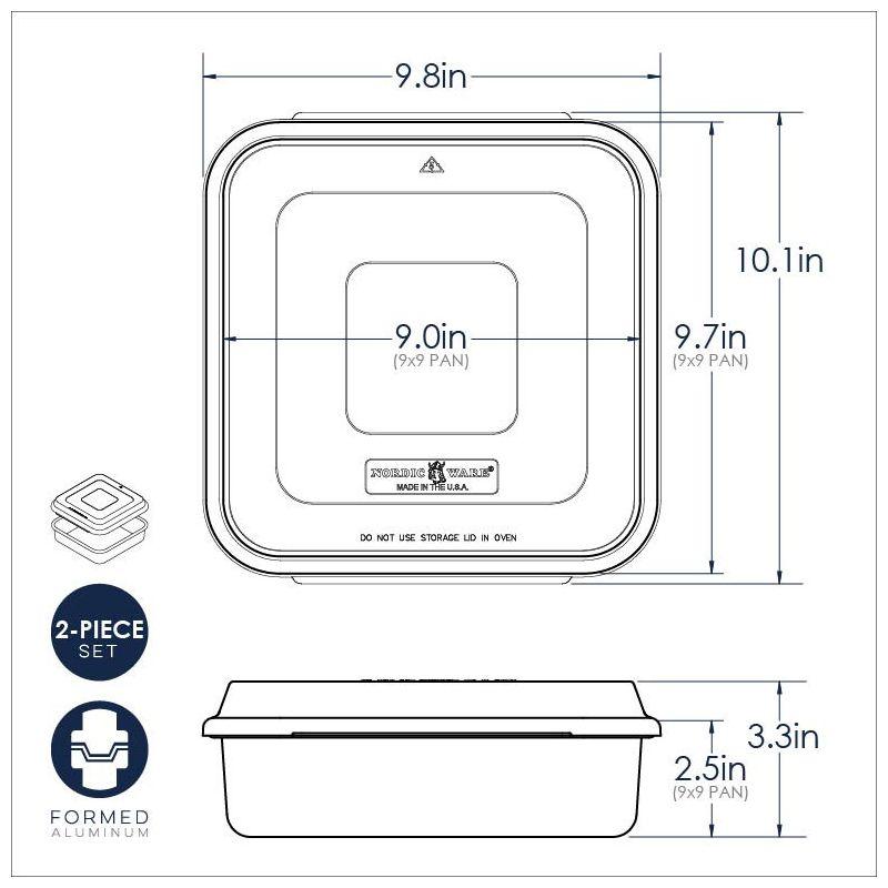 Nordic Ware Nordic Ware Natural Commercial Square Cake Pan with Lid