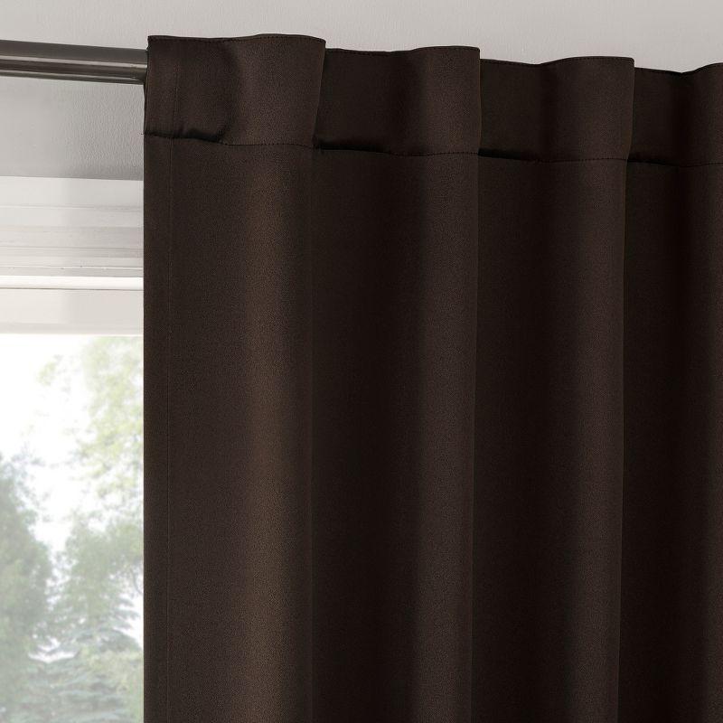 Aria Magnetic Closure Theater Grade 100% Blackout Back Tab Curtain Panel Pair