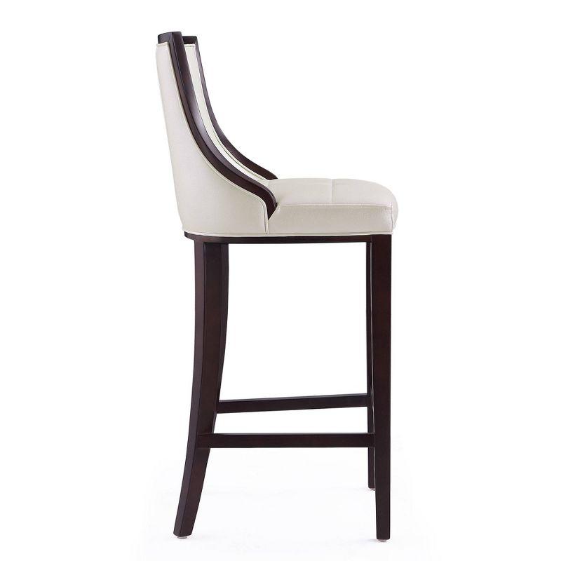 Fifth Avenue Upholstered Beech Wood Faux Leather Barstool - Manhattan Comfort