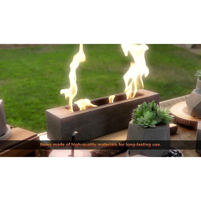 Rosemead Home & Garden, Inc. 9" Wide Kante Lightweight Modern Square Concrete/Fiberglass Indoor Outdoor Planter Box Slate Gray