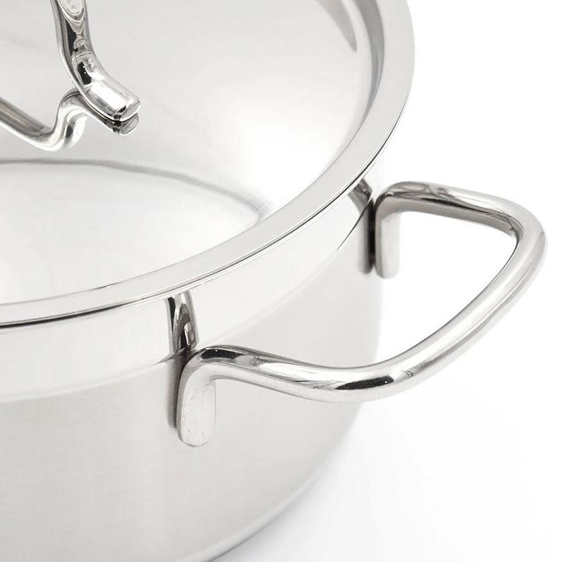 Korkmaz Alfa 2 Piece 14 Liter Stainless Steel Deep Casserole Dish with Lid