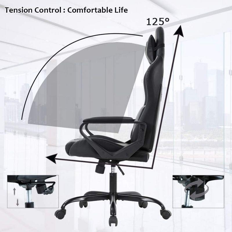 FDW Office Chair Gaming Chair Desk Chair Ergonomic Executive Chair with Lumbar Support Adjustable Stool Swivel Rolling Computer Chair