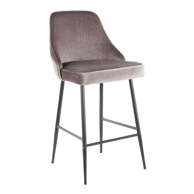 Upholstered Counter Stool with Metal Frame