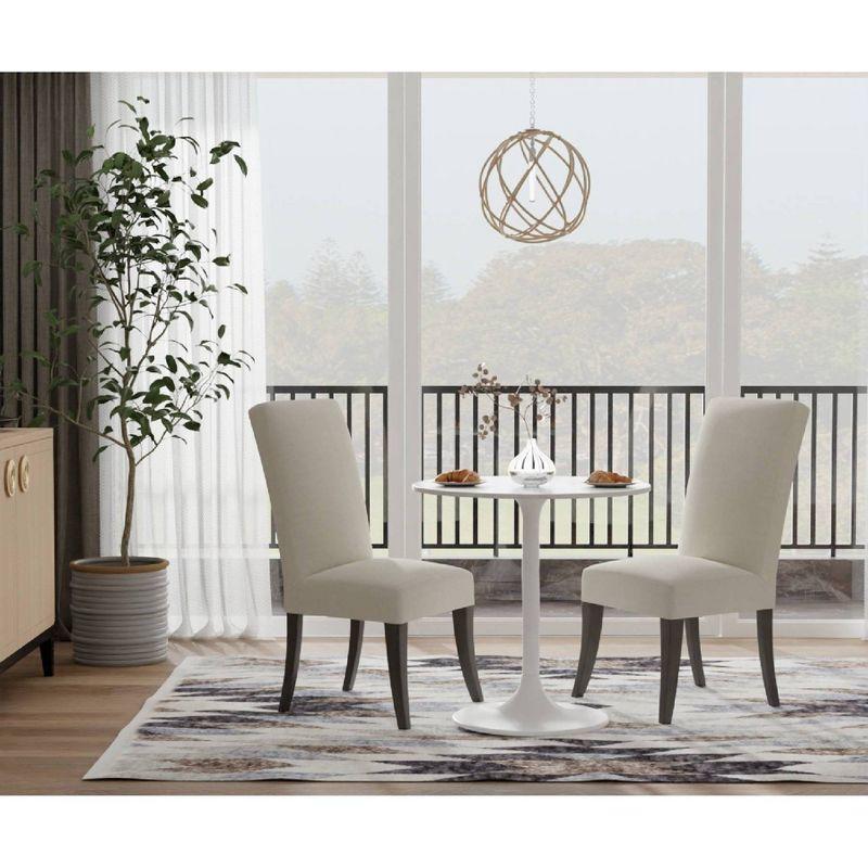 Enzo 30'' White Marble Top Round Dining Table with Metal Pedestal Base