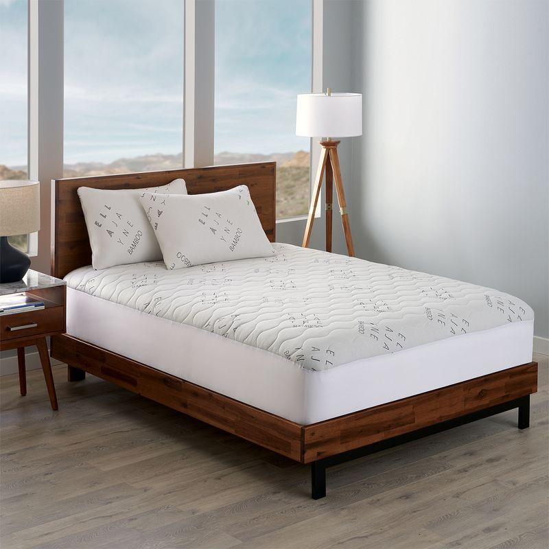 Ella Jayne Home Ella Jayne Bamboo 2-Piece Bundle: Bamboo Mattress Pad & Shredded Memory Foam Pillow Jumbo