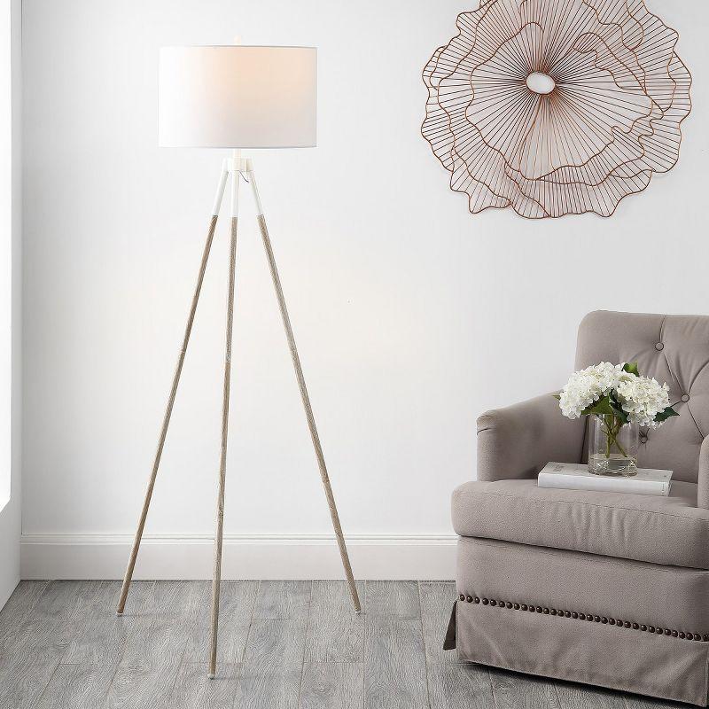 Idalia 61" Floor Lamp - Walnut - Safavieh.