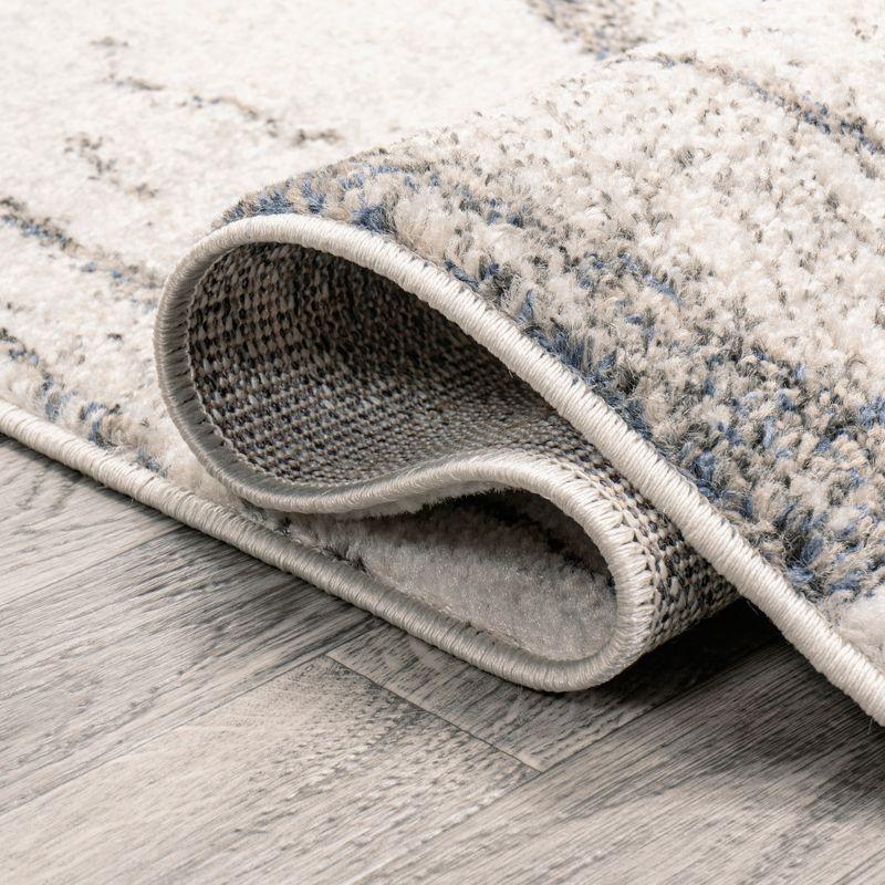 5' x 8' Marmo Abstract Marbled Modern Area Rug, Gray/Cream - JONATHAN Y