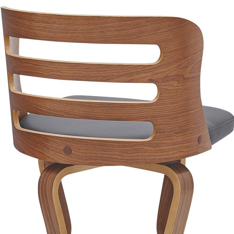 26" Verne Counter Stool with Faux Leather and Wood Finish - Armen Living