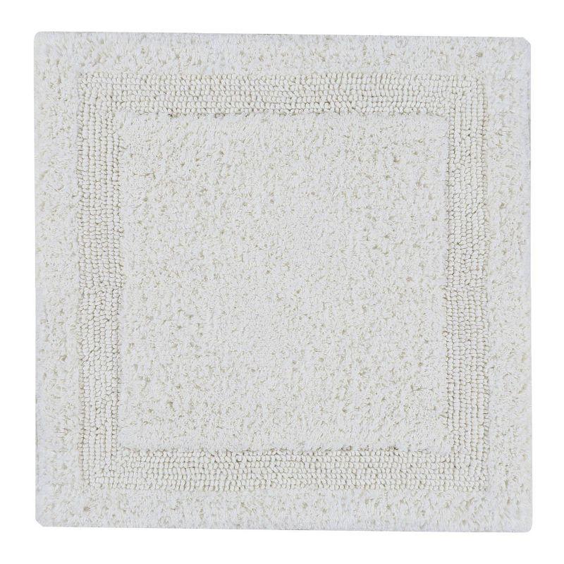 24"x40" Lux Collection Bath Rug Ivory - Better Trends: Cotton, Tufted, Machine Washable, No Backing